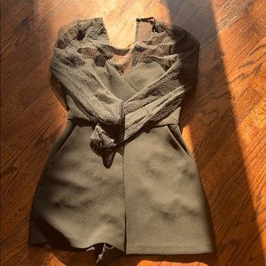 BCBG Black Mesh Romper